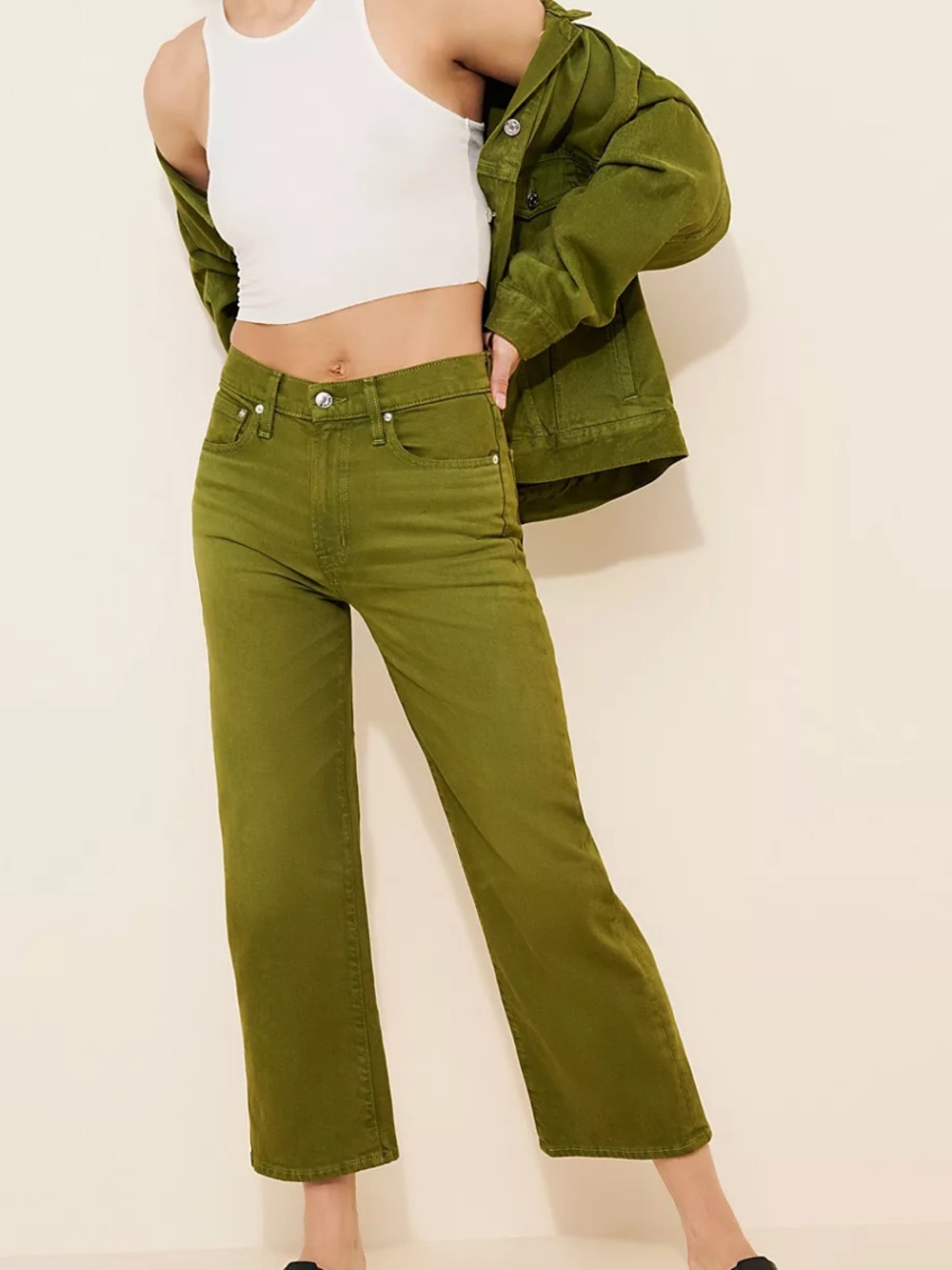 Edwin Marli Wide-Leg Ankle Jeans